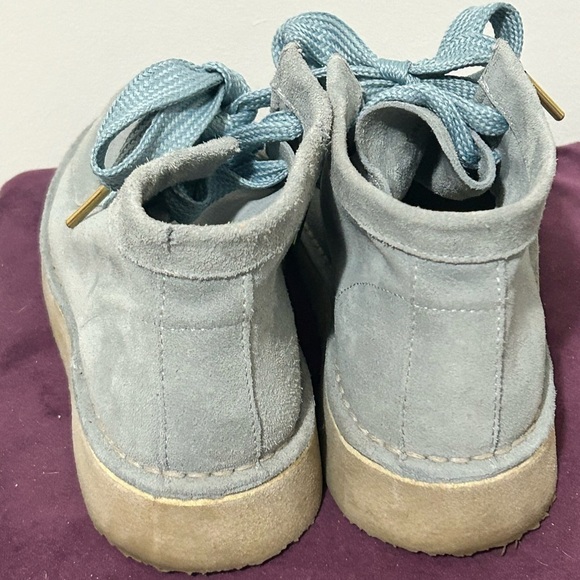 Free People dusty blue suede ankle moccasin boots - Picture 6 of 8